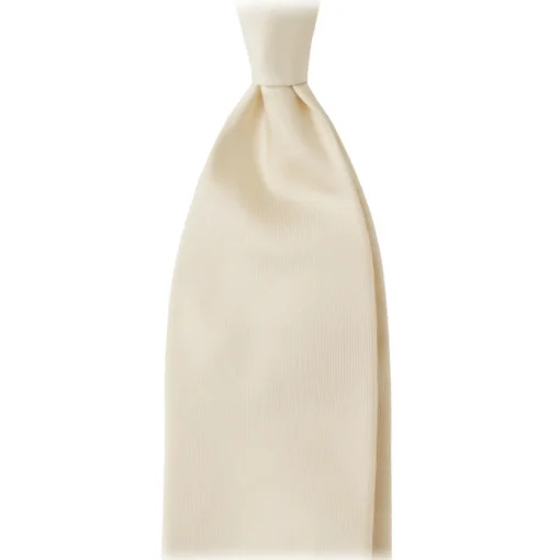 Viola Milano Ties & Bow Ties-- Solid Woven Selftipped Silk Tie - Pale Yellow - Handmade in Italy - Luxury Exclusive Collection - Avvenice