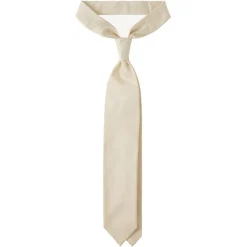 Viola Milano Ties & Bow Ties-- Solid Woven Selftipped Silk Tie - Pale Yellow - Handmade in Italy - Luxury Exclusive Collection - Avvenice
