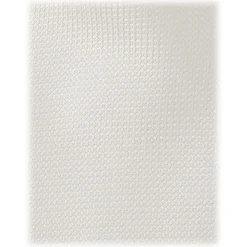 Viola Milano Ties & Bow Ties-- Solid Woven Selftipped Silk Tie - Ivory - Handmade in Italy - Luxury Exclusive Collection - Avvenice