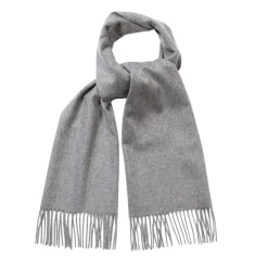 Viola Milano Scarves-- Solid Zibellino Cashmere Scarf - Light Grey - Handmade in Italy - Luxury Exclusive Collection - Avvenice