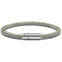Viola Milano Bracelets-- Stingray Genuine Italian Leather Bracelet - Steel Green - Handmade in Italy - Luxury Exclusive Collection - Avvenice