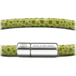 Viola Milano Bracelets-- Stingray Genuine Italian Leather Bracelet - Pistacchio - Handmade in Italy - Luxury Exclusive Collection - Avvenice