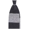Viola Milano Ties & Bow Ties-- Stripe Knitted 100% Cashmere Tie - Charcoal/Grey - Handmade in Italy - Luxury Exclusive Collection - Avvenice