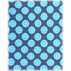 Viola Milano Ties & Bow Ties-- Sun Floral Selftipped Silk Tie - Sea Mix - Handmade in Italy - Luxury Exclusive Collection - Avvenice