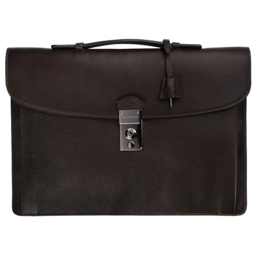 Viola Milano Bags-- The Light Traveller Briefcase - Brown - Handmade in Italy - Luxury Exclusive Collection - Avvenice