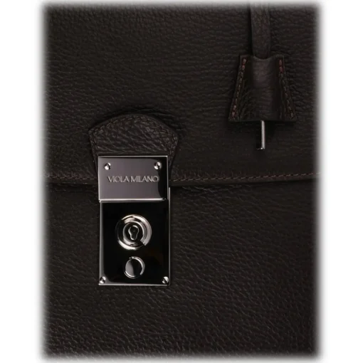 Viola Milano Bags-- The Light Traveller Briefcase - Brown - Handmade in Italy - Luxury Exclusive Collection - Avvenice