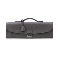 Viola Milano Bags-- Traveller Briefcase - Grey - Handmade in Italy - Luxury Exclusive Collection - Avvenice