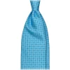 Viola Milano Ties & Bow Ties-- Tuscan Floral Selftipped Silk Tie - Sea Mix - Handmade in Italy - Luxury Exclusive Collection - Avvenice