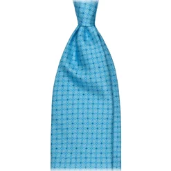Viola Milano Ties & Bow Ties-- Tuscan Floral Selftipped Silk Tie - Sea Mix - Handmade in Italy - Luxury Exclusive Collection - Avvenice