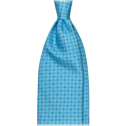 Viola Milano Ties & Bow Ties-- Tuscan Floral Selftipped Silk Tie - Sea Mix - Handmade in Italy - Luxury Exclusive Collection - Avvenice