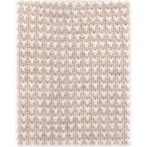 Viola Milano Ties & Bow Ties-- Two-Tone Knitted 100% Cashmere Tie - Sand/Natural - Handmade in Italy - Luxury Exclusive Collection - Avvenice