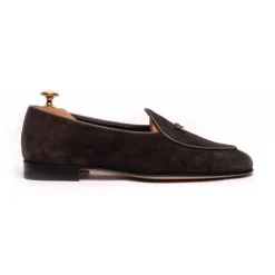 Viola Milano Shoes-- Unlined Belgian Loafer - Grey - Handmade in Italy - Luxury Exclusive Collection - Avvenice