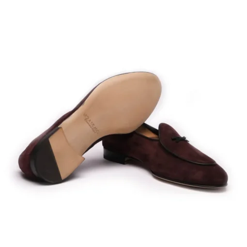 Viola Milano Shoes-- Unlined Belgian Loafer - Bordeaux - Handmade in Italy - Luxury Exclusive Collection - Avvenice