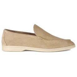 Viola Milano Shoes-- Unlined Capri Suede Loafer - Beige - Handmade in Italy - Luxury Exclusive Collection - Avvenice