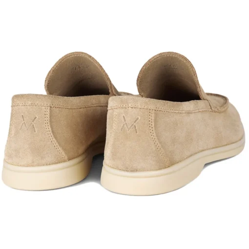 Viola Milano Shoes-- Unlined Capri Suede Loafer - Beige - Handmade in Italy - Luxury Exclusive Collection - Avvenice