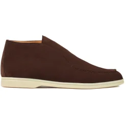Viola Milano Shoes-- Unlined City Suede Loafer - Brown - Handmade in Italy - Luxury Exclusive Collection - Avvenice