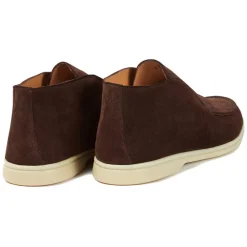 Viola Milano Shoes-- Unlined City Suede Loafer - Brown - Handmade in Italy - Luxury Exclusive Collection - Avvenice