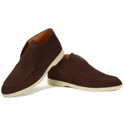 Viola Milano Shoes-- Unlined City Suede Loafer - Brown - Handmade in Italy - Luxury Exclusive Collection - Avvenice