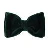 Viola Milano Ties & Bow Ties-- Velvet Bow Tie - Forest - Made in Italy - Luxury Exclusive Collection - Avvenice