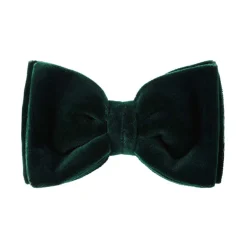 Viola Milano Ties & Bow Ties-- Velvet Bow Tie - Forest - Made in Italy - Luxury Exclusive Collection - Avvenice