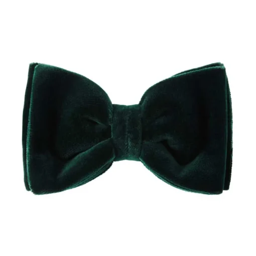 Viola Milano Ties & Bow Ties-- Velvet Bow Tie - Forest - Made in Italy - Luxury Exclusive Collection - Avvenice
