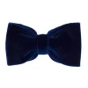 Viola Milano Ties & Bow Ties-- Velvet Bow Tie - Navy - Made in Italy - Luxury Exclusive Collection - Avvenice