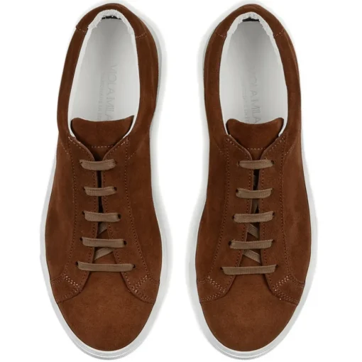 Viola Milano Shoes-- Viola Sport Club Sneakers - Polo Brown Suede - Handmade in Italy - Luxury Exclusive Collection - Avvenice