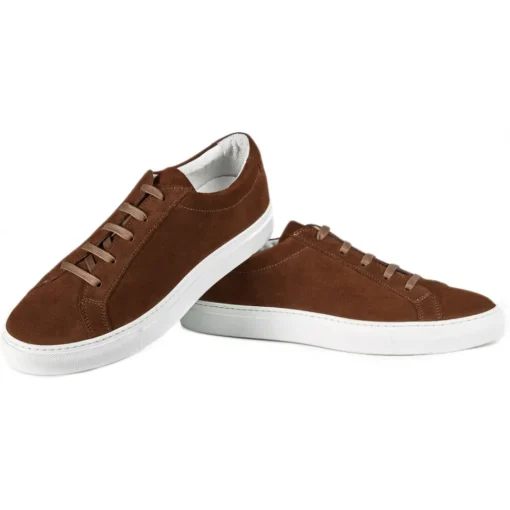 Viola Milano Shoes-- Viola Sport Club Sneakers - Polo Brown Suede - Handmade in Italy - Luxury Exclusive Collection - Avvenice