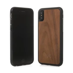 Woodcessories Case-- Eco Bumper - Walnut Cover - Black - iPhone XR - Wooden Cover - Eco Case - Bumper Collection - Avvenice