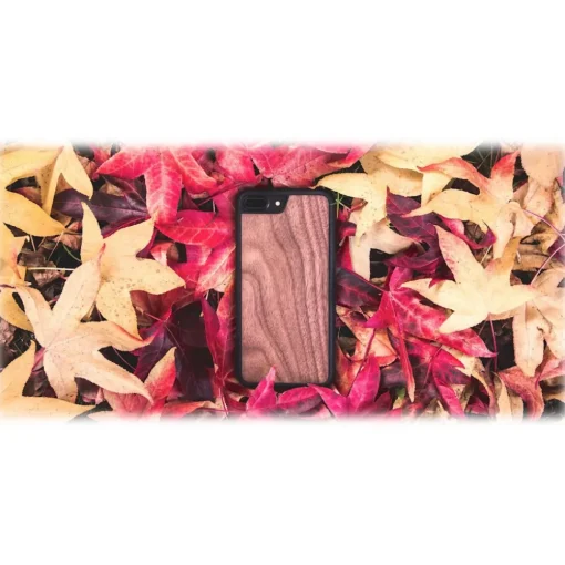Woodcessories Case-- Eco Bumper - Walnut Cover - Black - iPhone XR - Wooden Cover - Eco Case - Bumper Collection - Avvenice