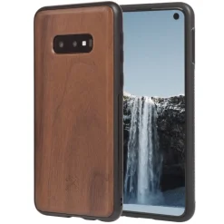 Woodcessories Case-- Eco Bumper - Walnut Cover - Black - Samsung S10e - Wooden Cover - Eco Case - Bumper Collection - Avvenice