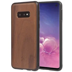 Woodcessories Case-- Eco Bumper - Walnut Cover - Black - Samsung S10e - Wooden Cover - Eco Case - Bumper Collection - Avvenice