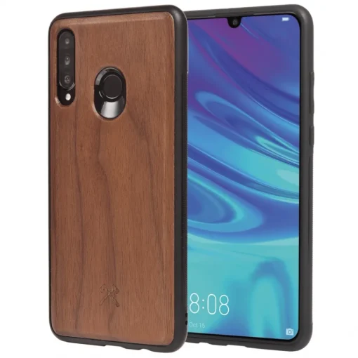 Woodcessories Case-- Eco Bumper - Walnut Cover - Black - Huawei P30 Lite - Wooden Cover - Eco Case - Bumper Collection - Avvenice