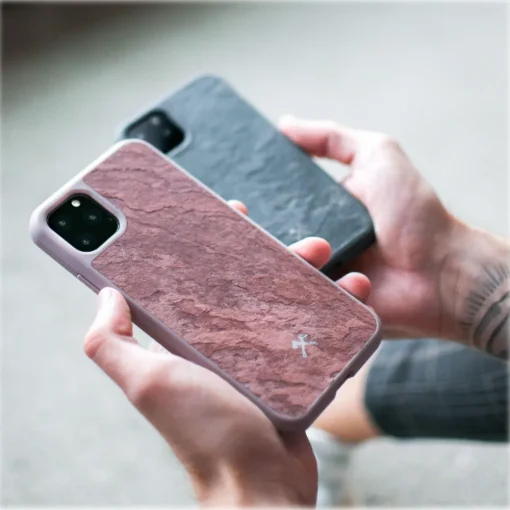 Woodcessories Case-- Eco Bumper - Stone Cover - Canyon Red - iPhone 11 Pro Max - Real Stone Cover - Eco Case - Bumper Collection - Avvenice