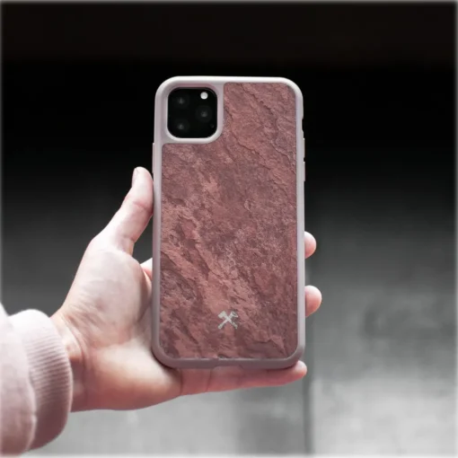 Woodcessories Case-- Eco Bumper - Stone Cover - Canyon Red - iPhone 11 Pro Max - Real Stone Cover - Eco Case - Bumper Collection - Avvenice