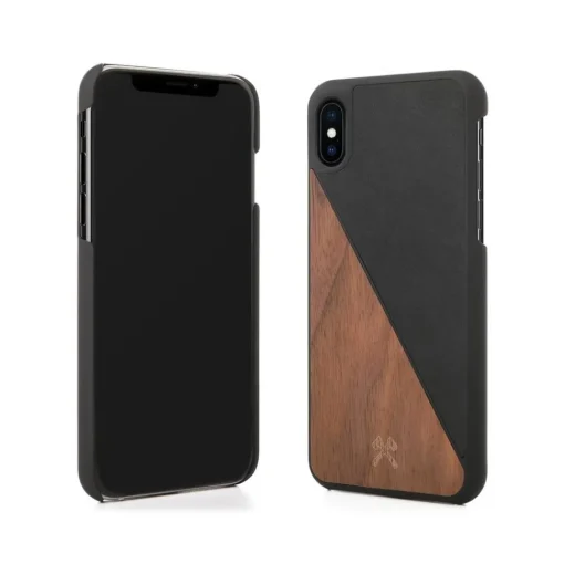 Woodcessories Case-- Eco Split - Walnut Cover - Black - iPhone XR - Wooden Cover - Eco Case - Split Collection - Avvenice