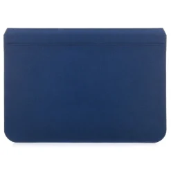 Woodcessories Skin-- Walnut / Blue Navy Leather / MacBook Bag - MacBook 15 Pro - Eco Pouch Case - Wooden MacBook Bag - Avvenice