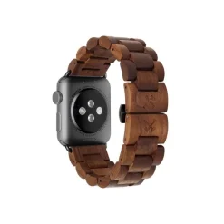 Woodcessories Accessories-- Walnut / Black - Wooden Apple Watch Band 38 mm - Eco Strap - Stainless Steel - Wooden Apple Watch Strap - Avvenice