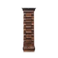 Woodcessories Accessories-- Walnut / Black - Wooden Apple Watch Band 38 mm - Eco Strap - Stainless Steel - Wooden Apple Watch Strap - Avvenice