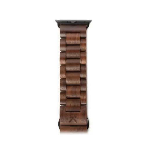 Woodcessories Accessories-- Walnut / Black - Wooden Apple Watch Band 38 mm - Eco Strap - Stainless Steel - Wooden Apple Watch Strap - Avvenice
