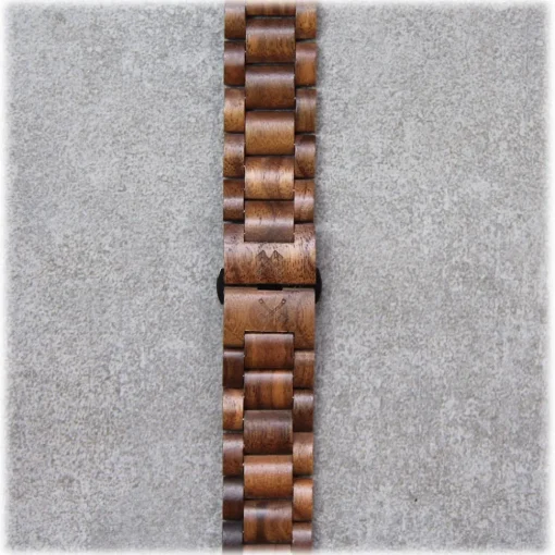 Woodcessories Accessories-- Walnut / Black - Wooden Apple Watch Band 38 mm - Eco Strap - Stainless Steel - Wooden Apple Watch Strap - Avvenice