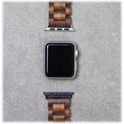 Woodcessories Accessories-- Walnut / Black - Wooden Apple Watch Band 38 mm - Eco Strap - Stainless Steel - Wooden Apple Watch Strap - Avvenice