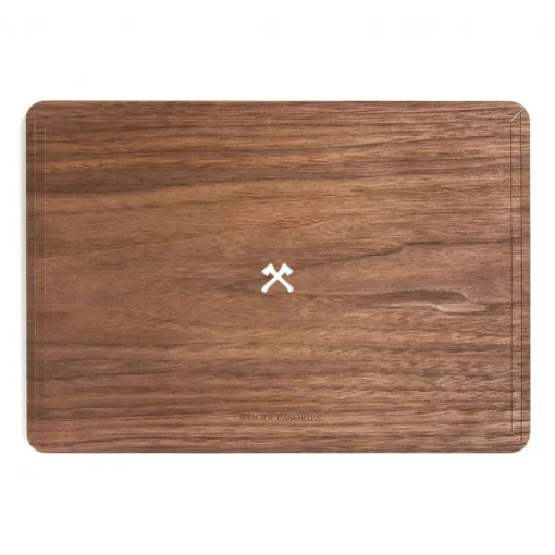 Woodcessories Skin-- Walnut / MacBook Skin Cover - MacBook 15 Pro Touchbar - Eco Skin - Axe Logo - Wooden MacBook Cover - Avvenice