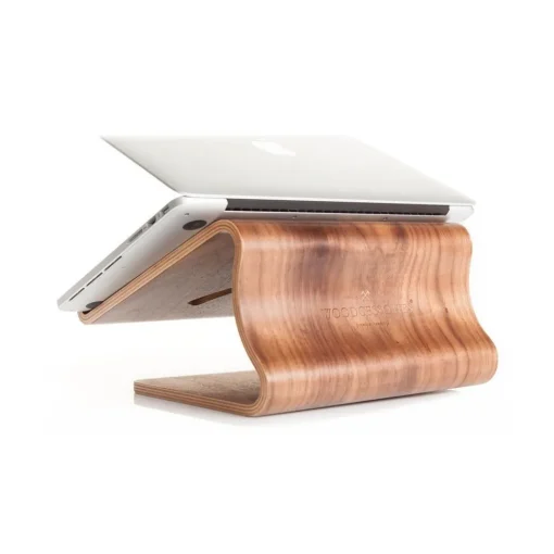 Woodcessories Desk Supplies-- Walnut / MacBook Stand - MacBook - Eco Lift - Wooden MacBook Support - Avvenice