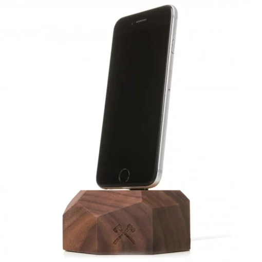Woodcessories Desk Supplies-- Walnut / Wooden iPhone 6, 7, 8, X Dock - iPhone Dock - Eco Dock - Wooden iPhone Support - Avvenice