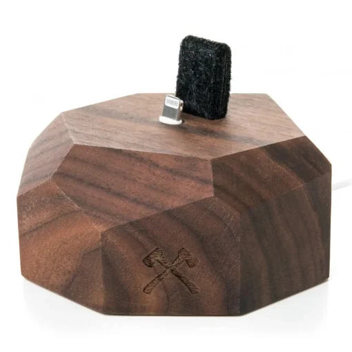 Woodcessories Desk Supplies-- Walnut / Wooden iPhone 6, 7, 8, X Dock - iPhone Dock - Eco Dock - Wooden iPhone Support - Avvenice