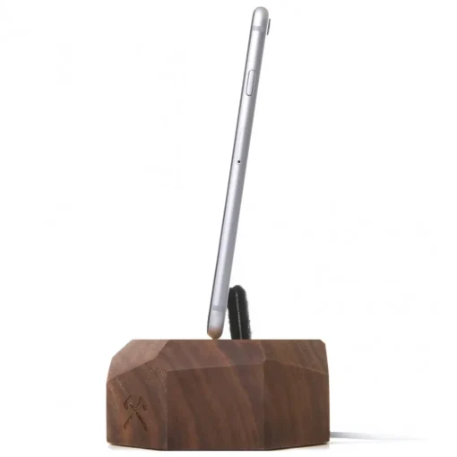 Woodcessories Desk Supplies-- Walnut / Wooden iPhone 6, 7, 8, X Dock - iPhone Dock - Eco Dock - Wooden iPhone Support - Avvenice