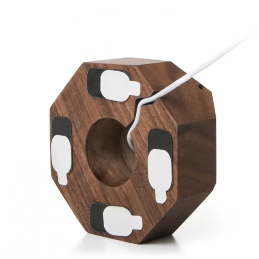 Woodcessories Desk Supplies-- Walnut / Wooden iPhone 6, 7, 8, X Dock - iPhone Dock - Eco Dock - Wooden iPhone Support - Avvenice