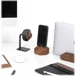 Woodcessories Desk Supplies-- Walnut / Wooden iPhone 6, 7, 8, X Dock - iPhone Dock - Eco Dock - Wooden iPhone Support - Avvenice
