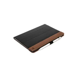 Woodcessories Skin-- Walnut and Leather Hard Cover - iPad Mini 5 - Flip Case - Eco Flip Leather and Wood - Avvenice